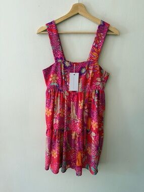 Adrienne Pink Floral Smocked Sundress